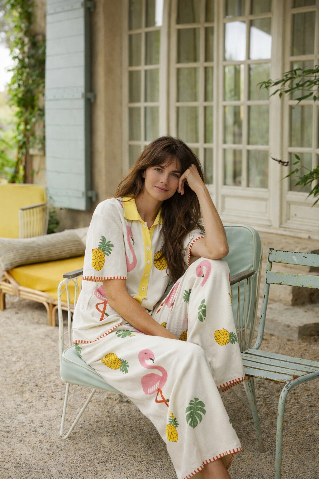 TROPICAL FLAMINGO LOUNGE SET