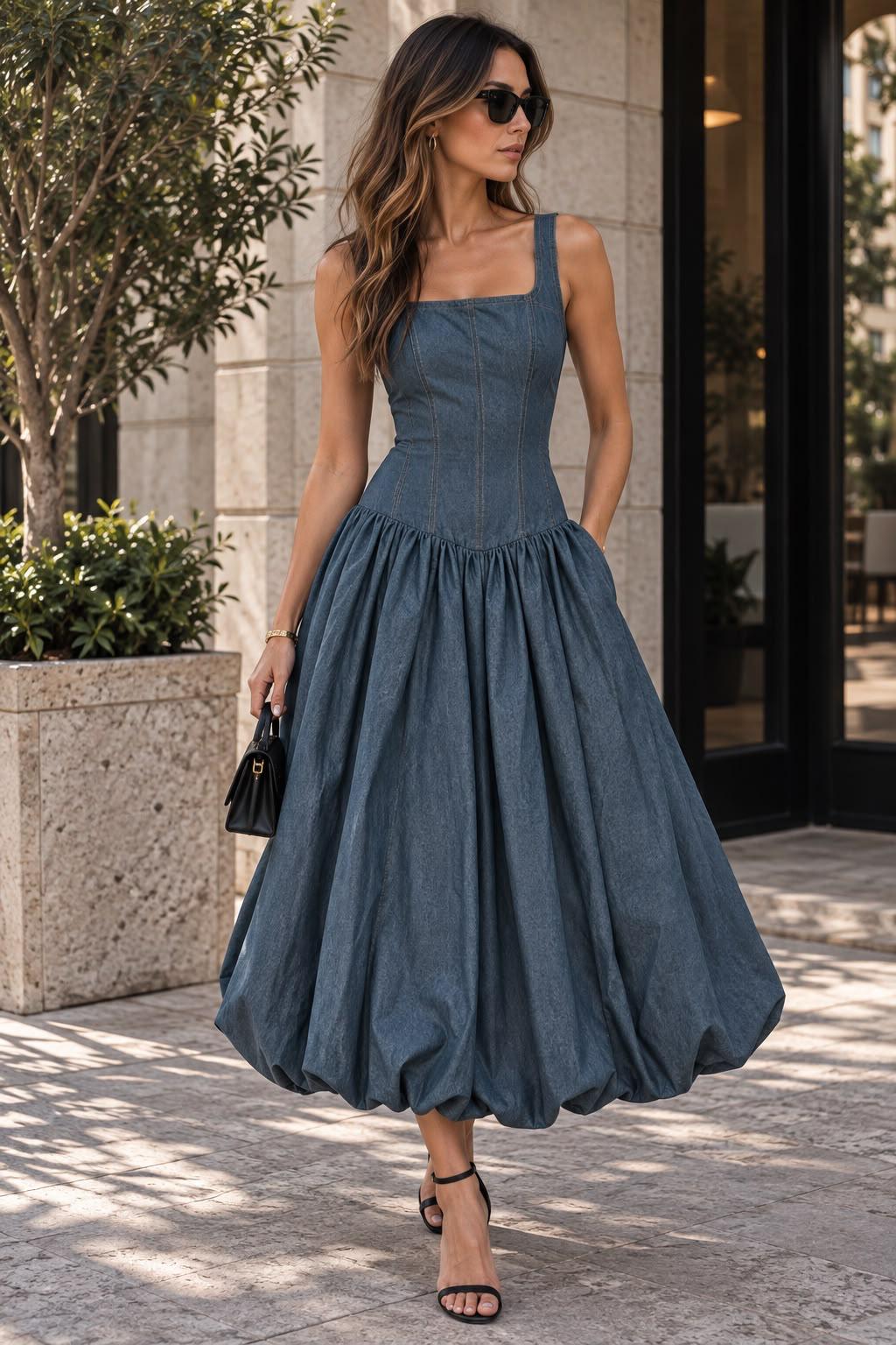 Domenique blue dress